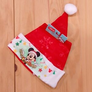 Disney Mickey Mouse Merry Christmas Hat Pom Pom